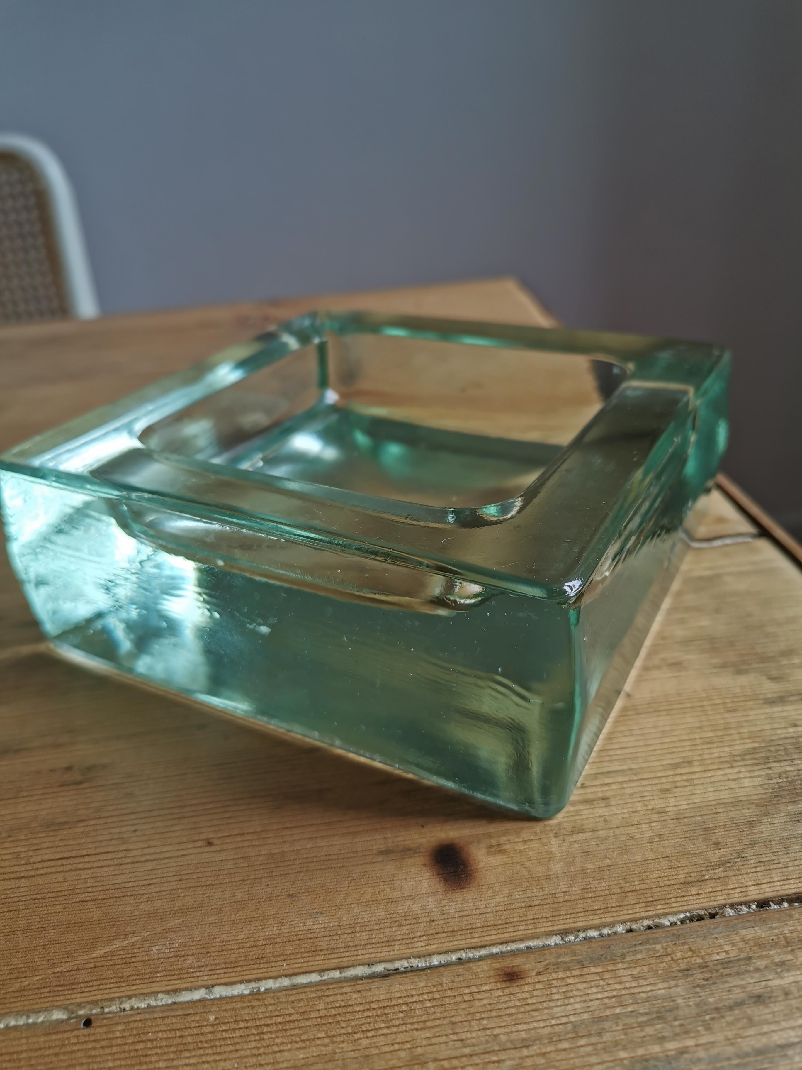 Ashtray glass paved Art deco