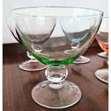 Coupes en verre coloré - lot de 6