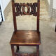 6 Alsatian chairs from the 19th century – carved wood – interlaced decoration
