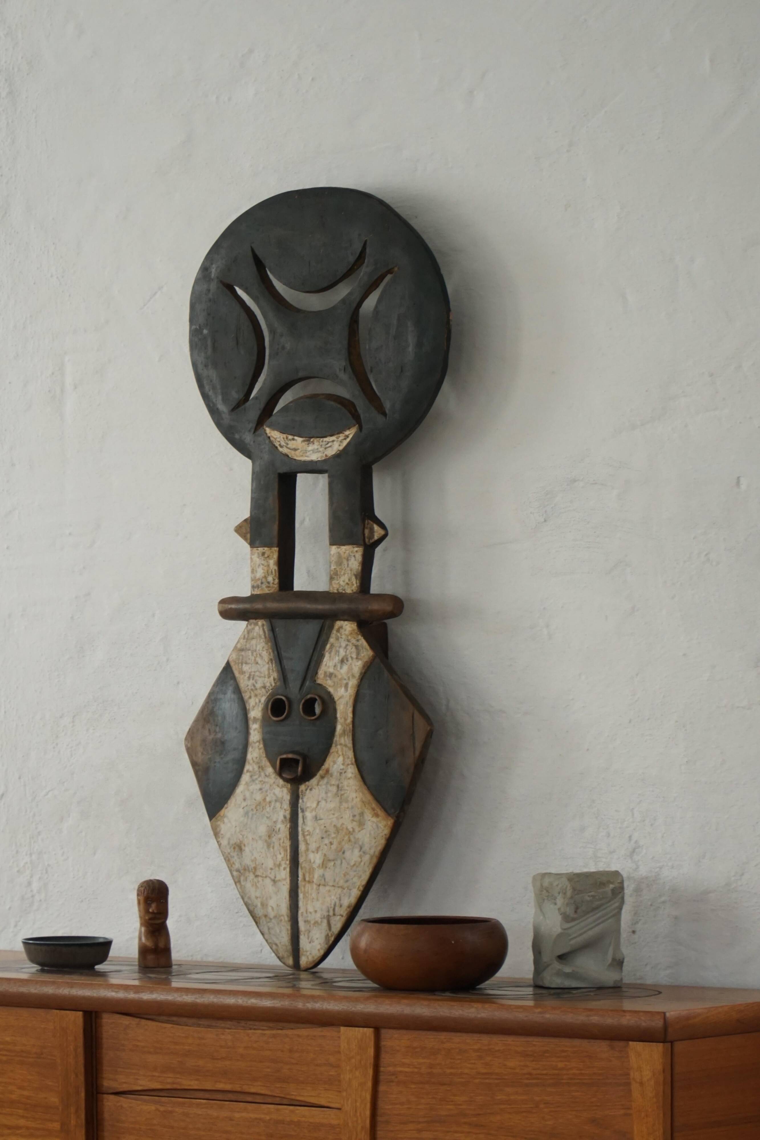 20th century, Bedu Nafana mask, carved wood, tribal art, decorative object