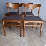 4 Scandinavian wooden chairs 1960