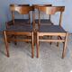 4 Scandinavian wooden chairs 1960