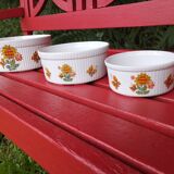 3 nesting salad bowls Tuileries porcelain gold cup of good French taste