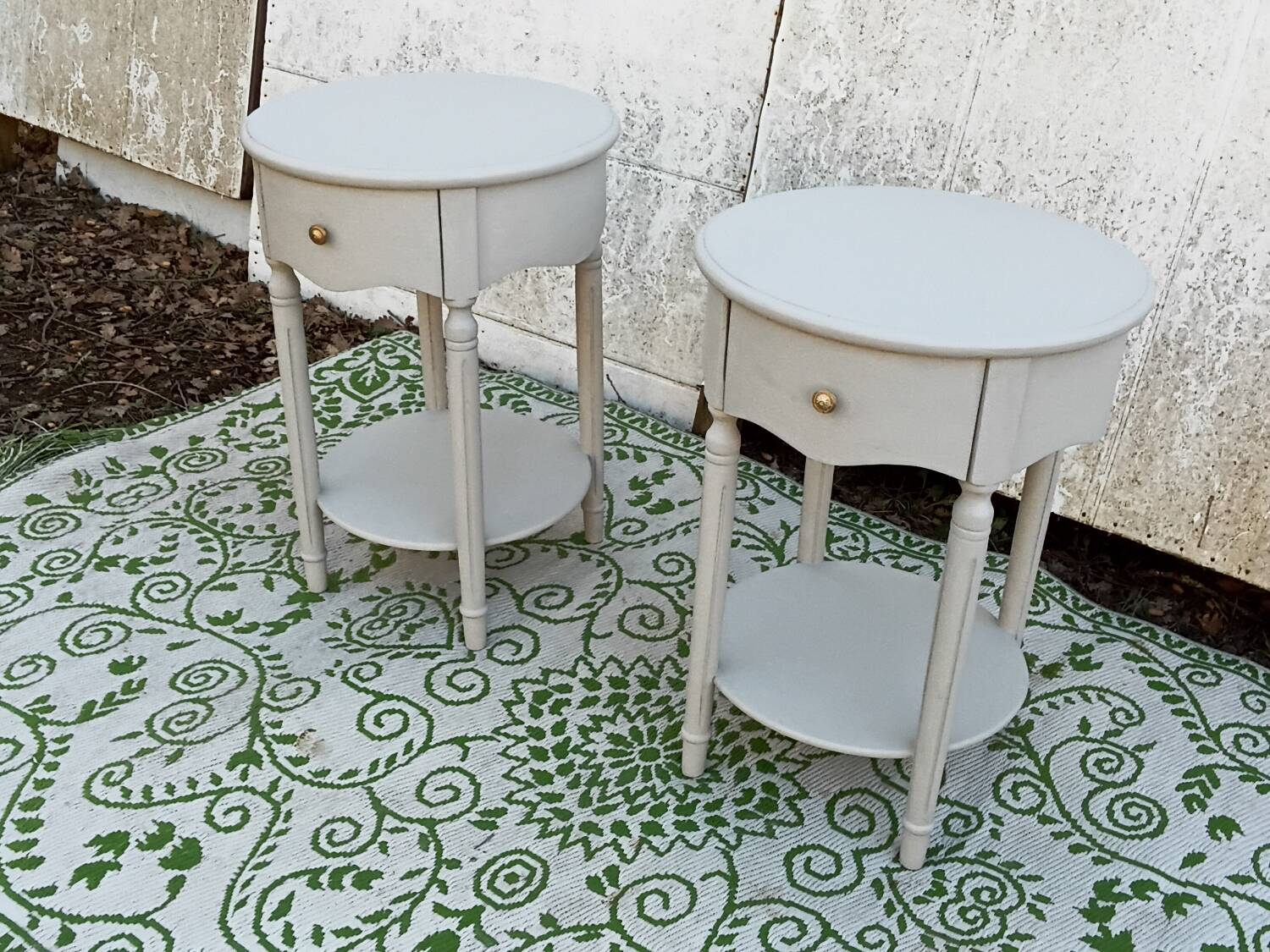 Large round bedside tables