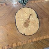Ancien bureau dos d’âne pente marqueterie