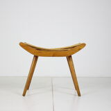 Mid-century wooden footstool/ ULUV, Czechoslovakia