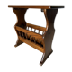 Turned wood magazine rack side table – vintage rustic style
