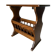 Turned wood magazine rack side table – vintage rustic style