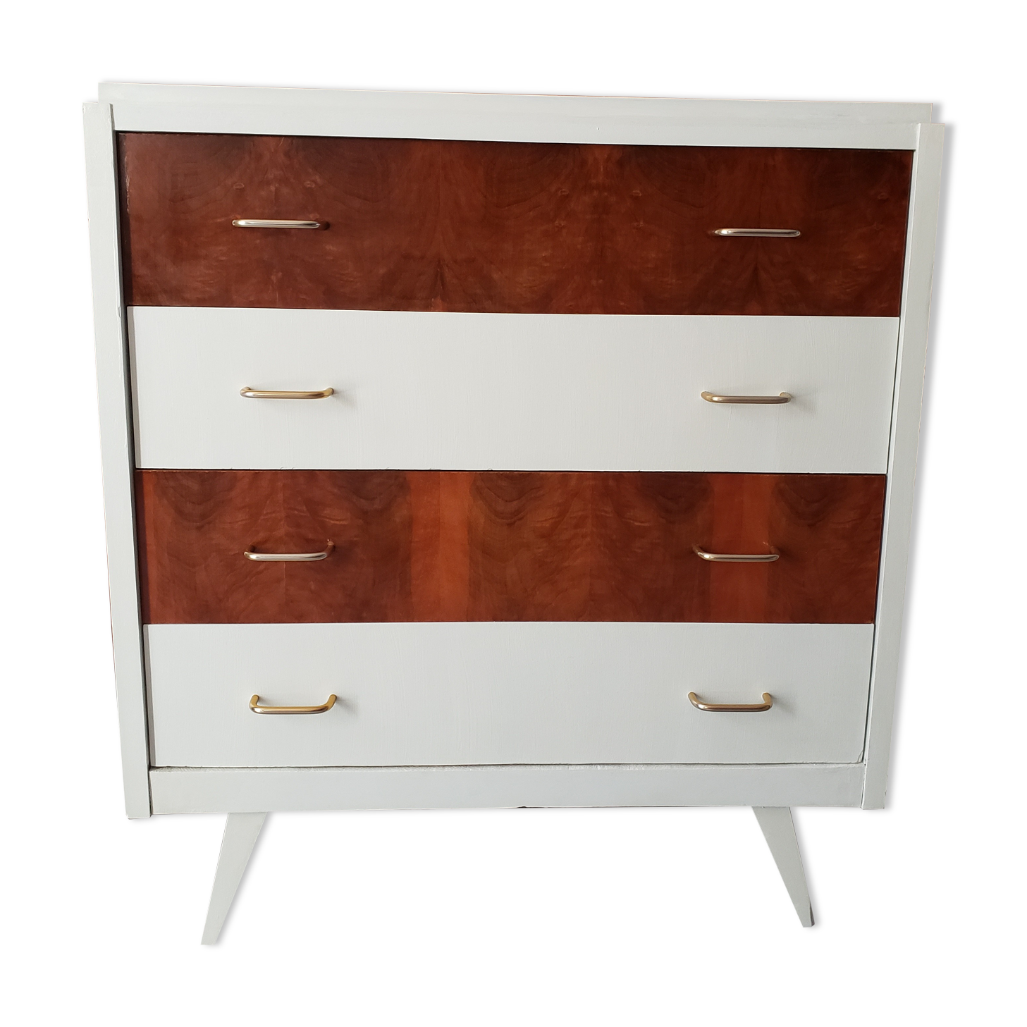 Vintage rosewood chest of drawers with 4 drawers from the 1960