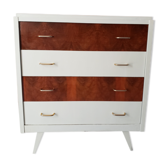 Vintage rosewood chest of drawers with 4 drawers from the 1960