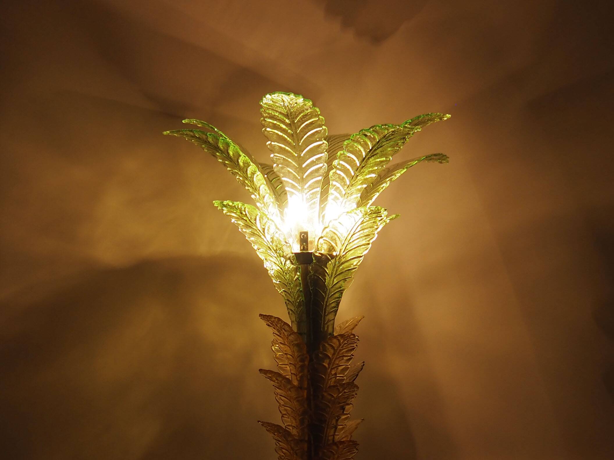 Palma lamp, Murano glass, Italian design, 1970s, manufacture: Italy