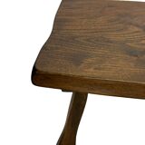 Mid-Century Organic Wooden Side Tables, circa 1960's wabi sabi brutalist