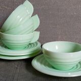 Four Art-Deco opaline cups