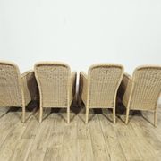 Set of 4 wicker armchairs / Domicil Möbel / Germany/ 1990s.