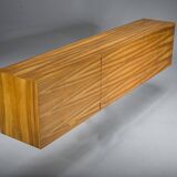 Vintage Floating Wall Sideboard in Walnut, 1960s