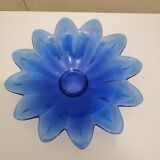 Coupelle en verre bleu