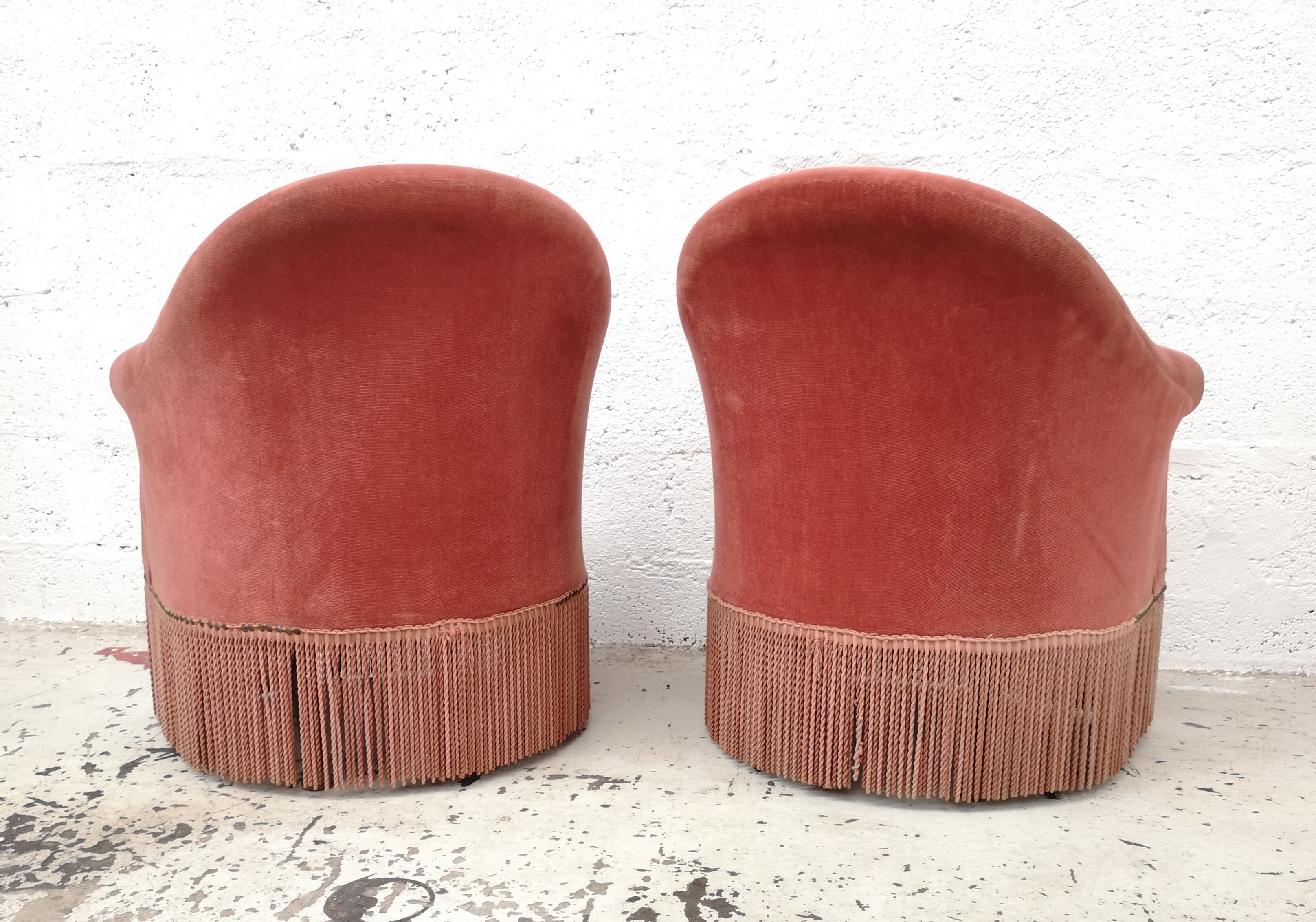 Pair of armchairs pink