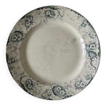 Large round ironstone dish Choisy-le-Roi Derby
