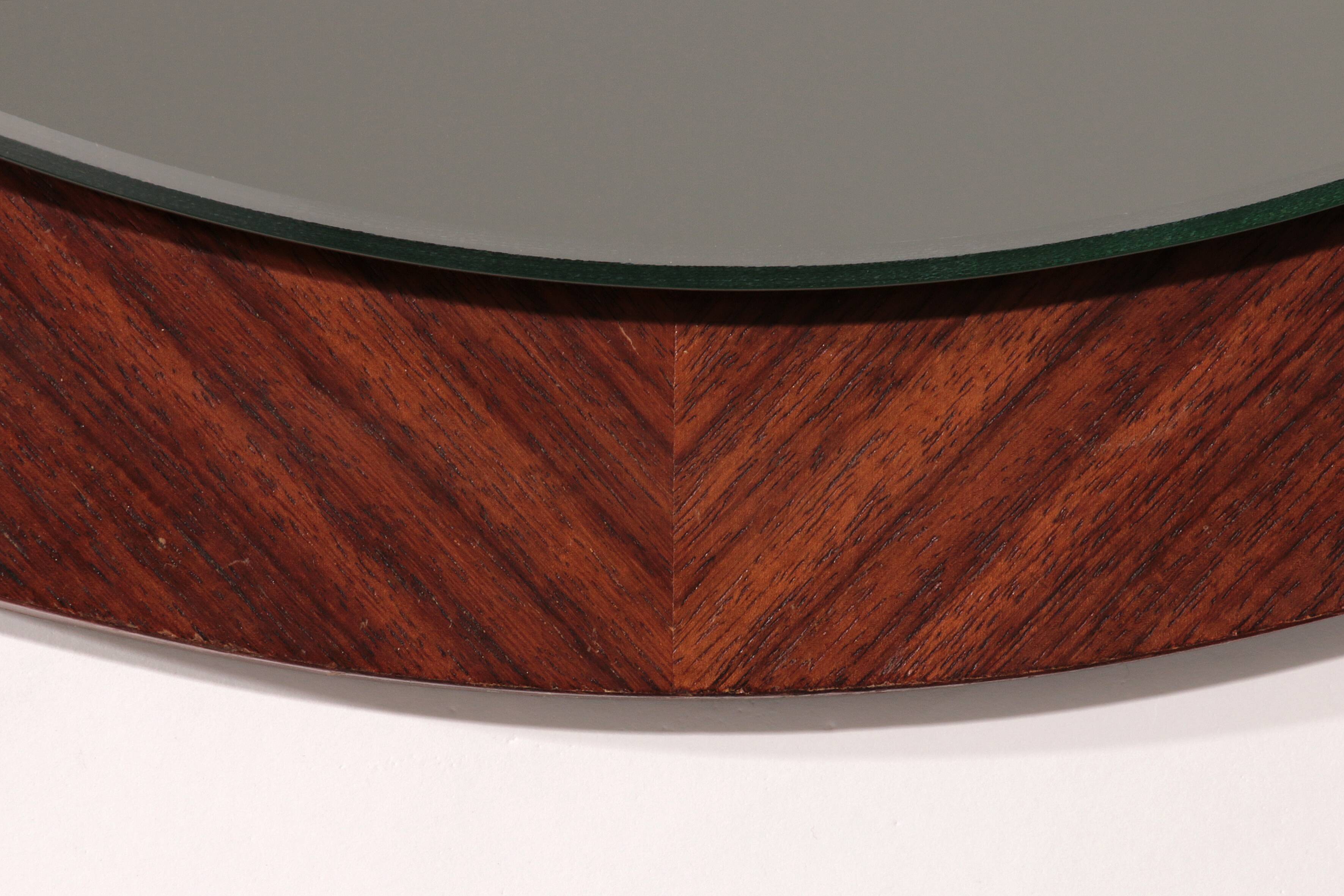 Vintage Danish Rosewood veneer Mirror 1960 Denmark