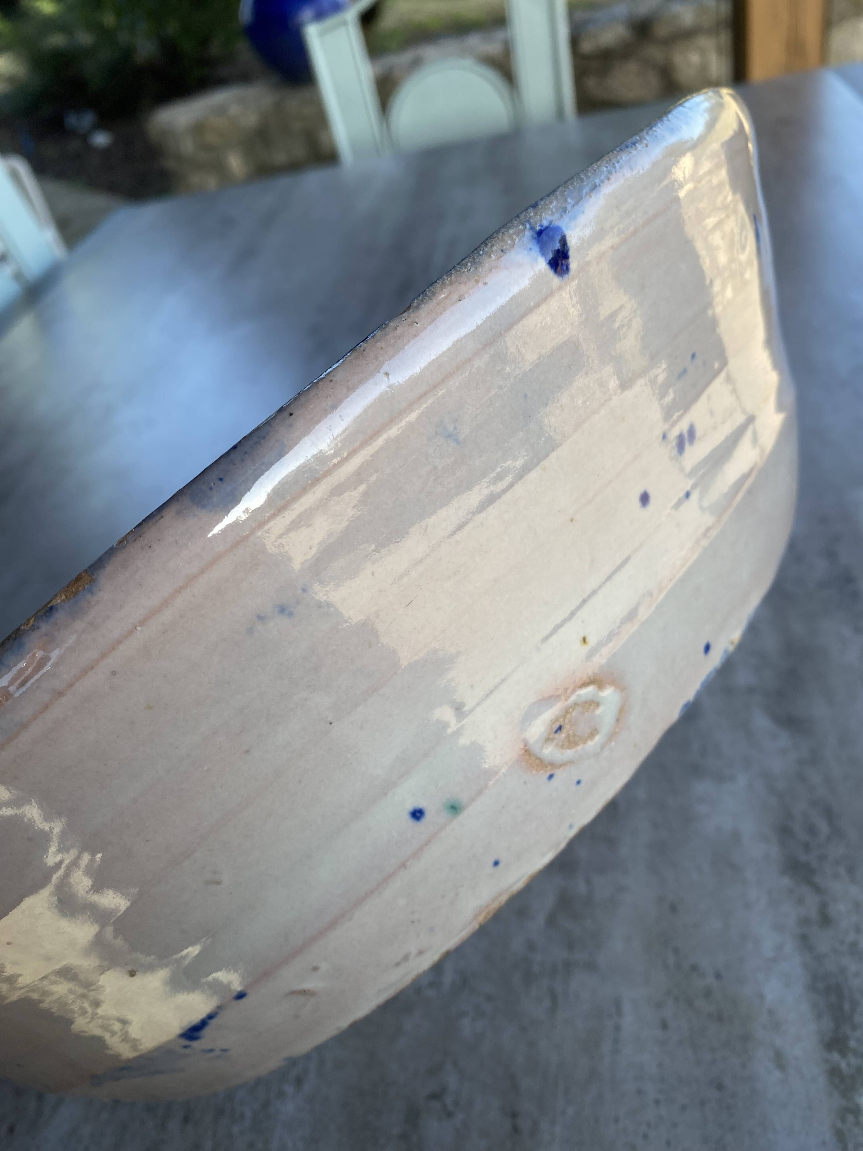 Large hollow ceramic dish from Spain