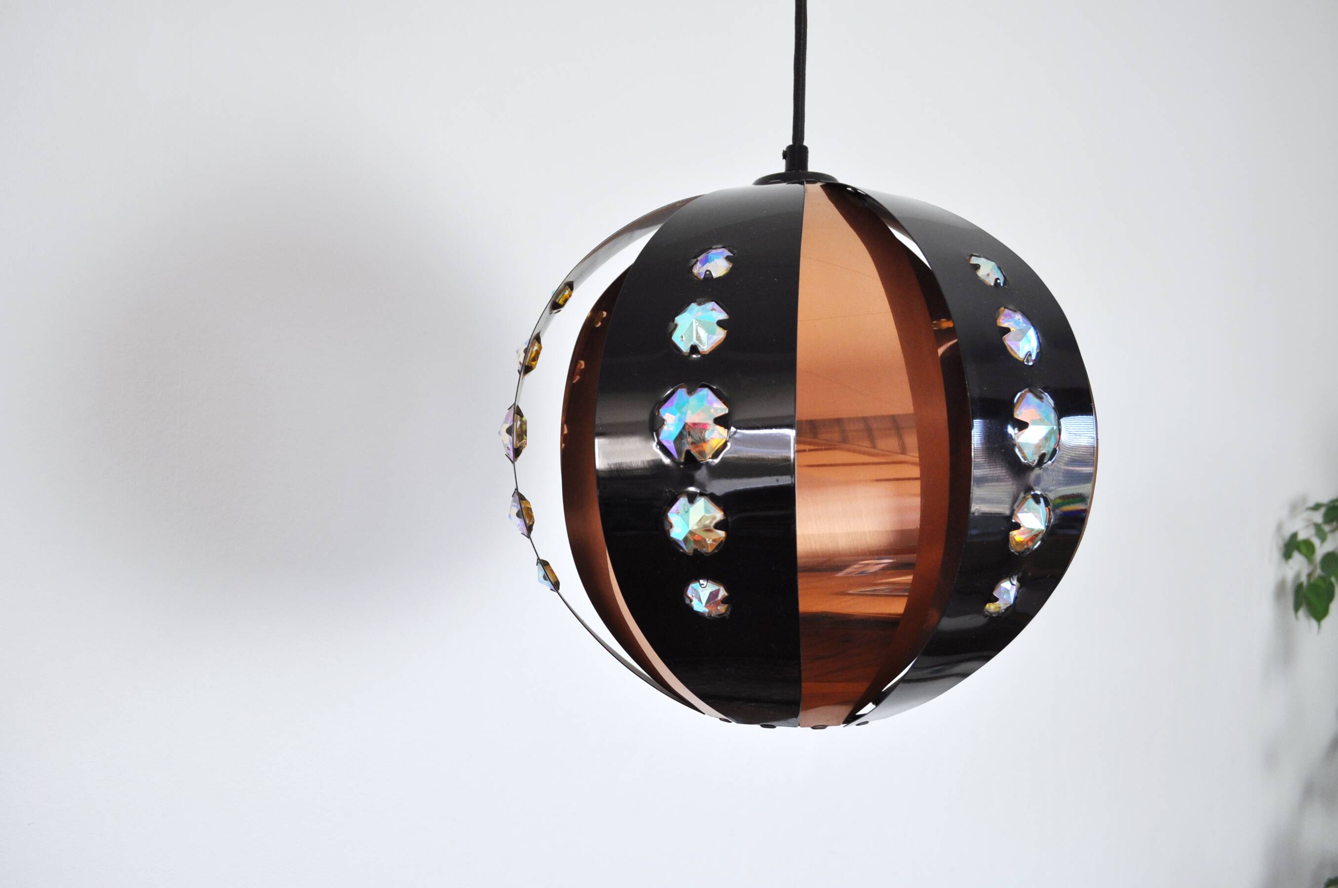 Danish copper pendant by Werner Schou for Coronell, 1970s