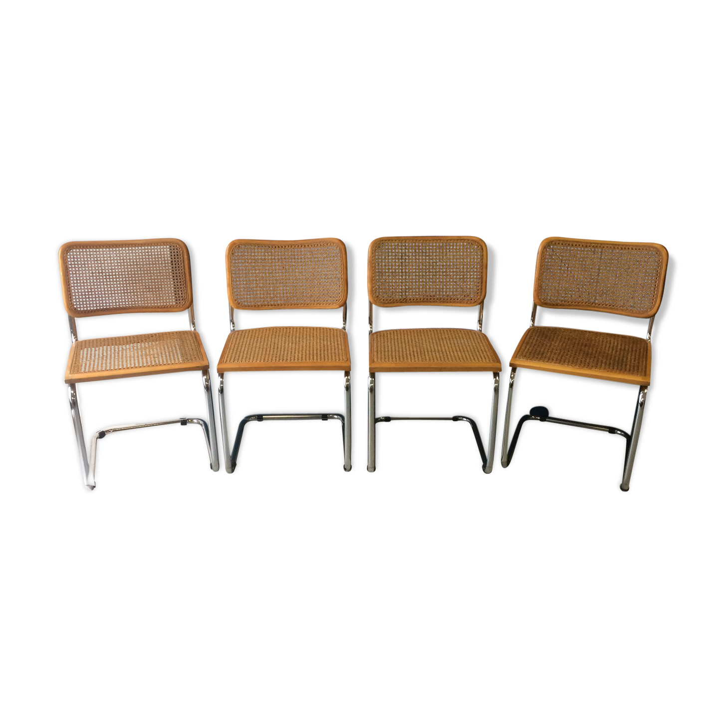 Series of 4 chairs B32 Breuer