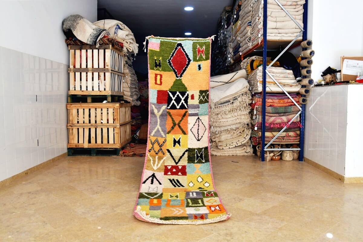 Moroccan Berber rug Boujaad 305 x 80 cm new