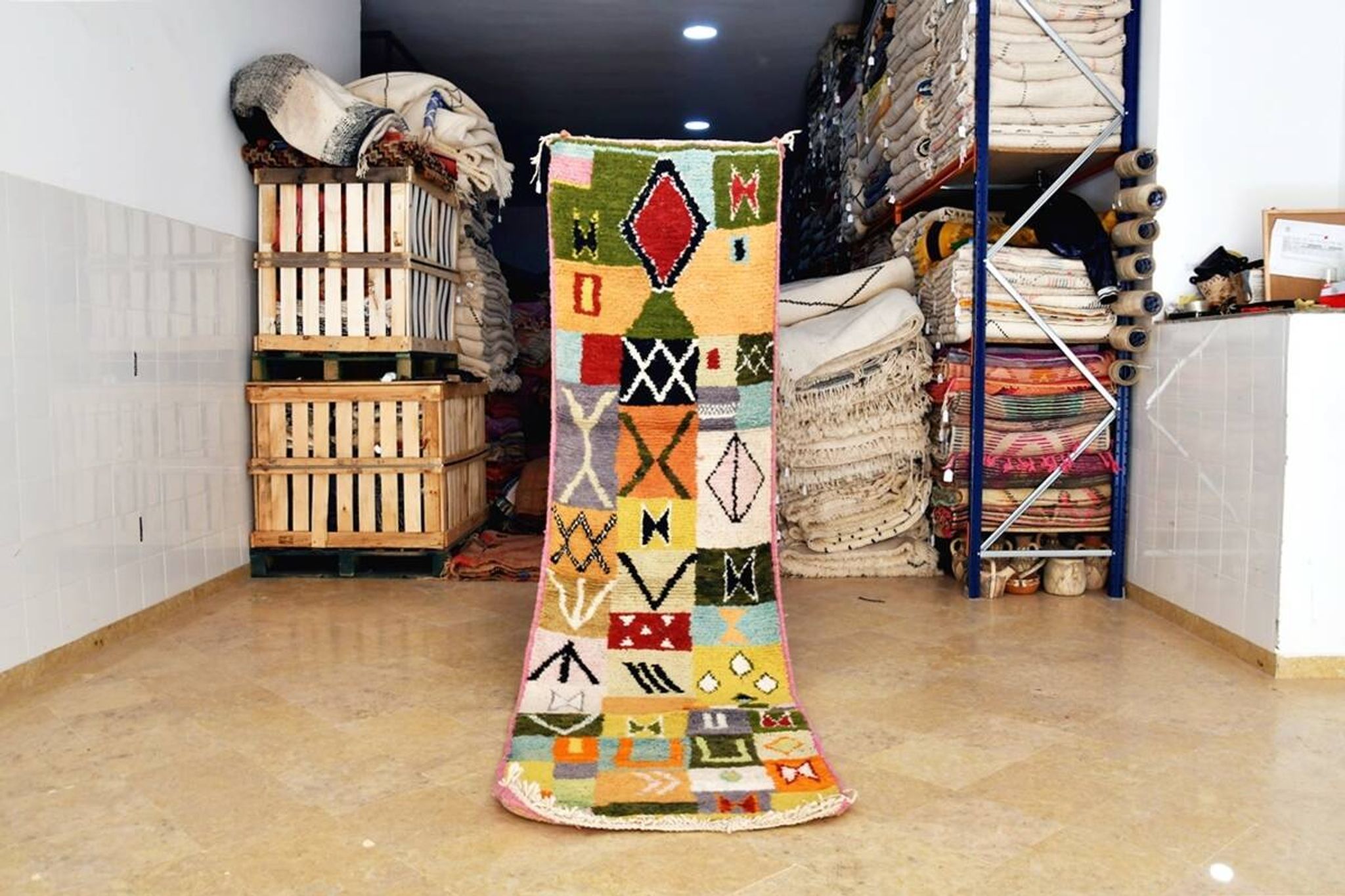 Moroccan Berber rug Boujaad 305 x 80 cm new