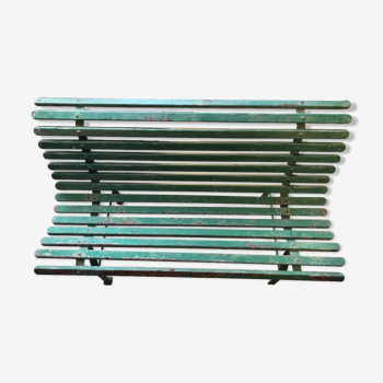 Banc de jardin vert en fer