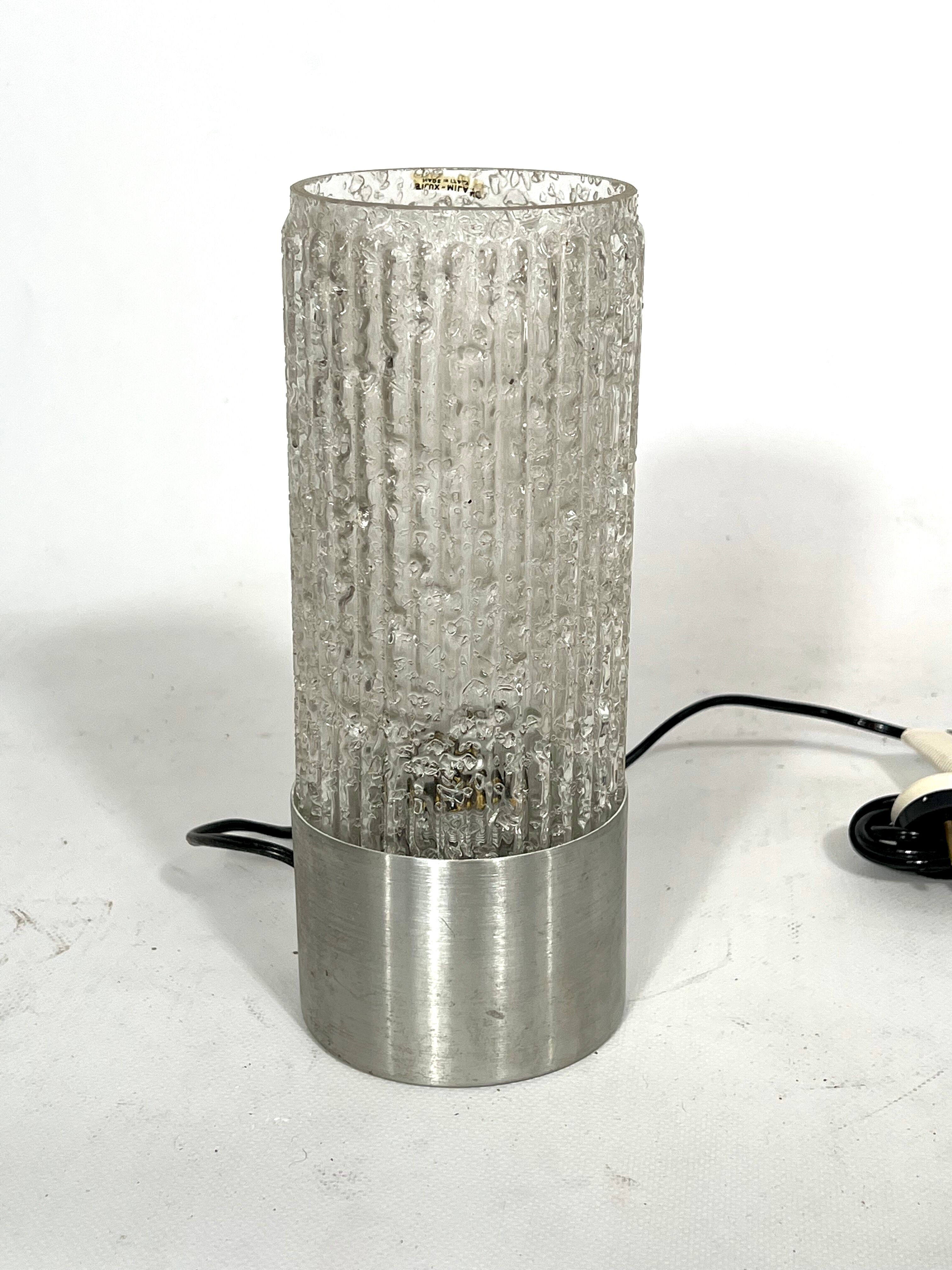 Stilux Milano, vintage glass table lamp model Albenga from 60s