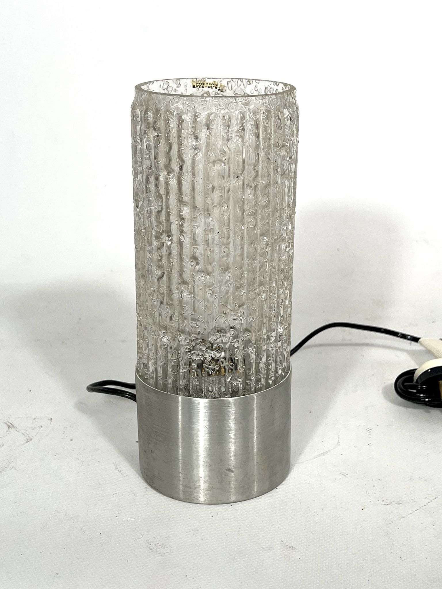 Stilux Milano, vintage glass table lamp model Albenga from 60s
