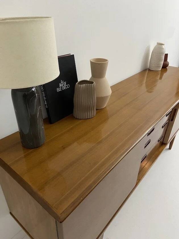 Vintage teak sideboard in Scandinavian style