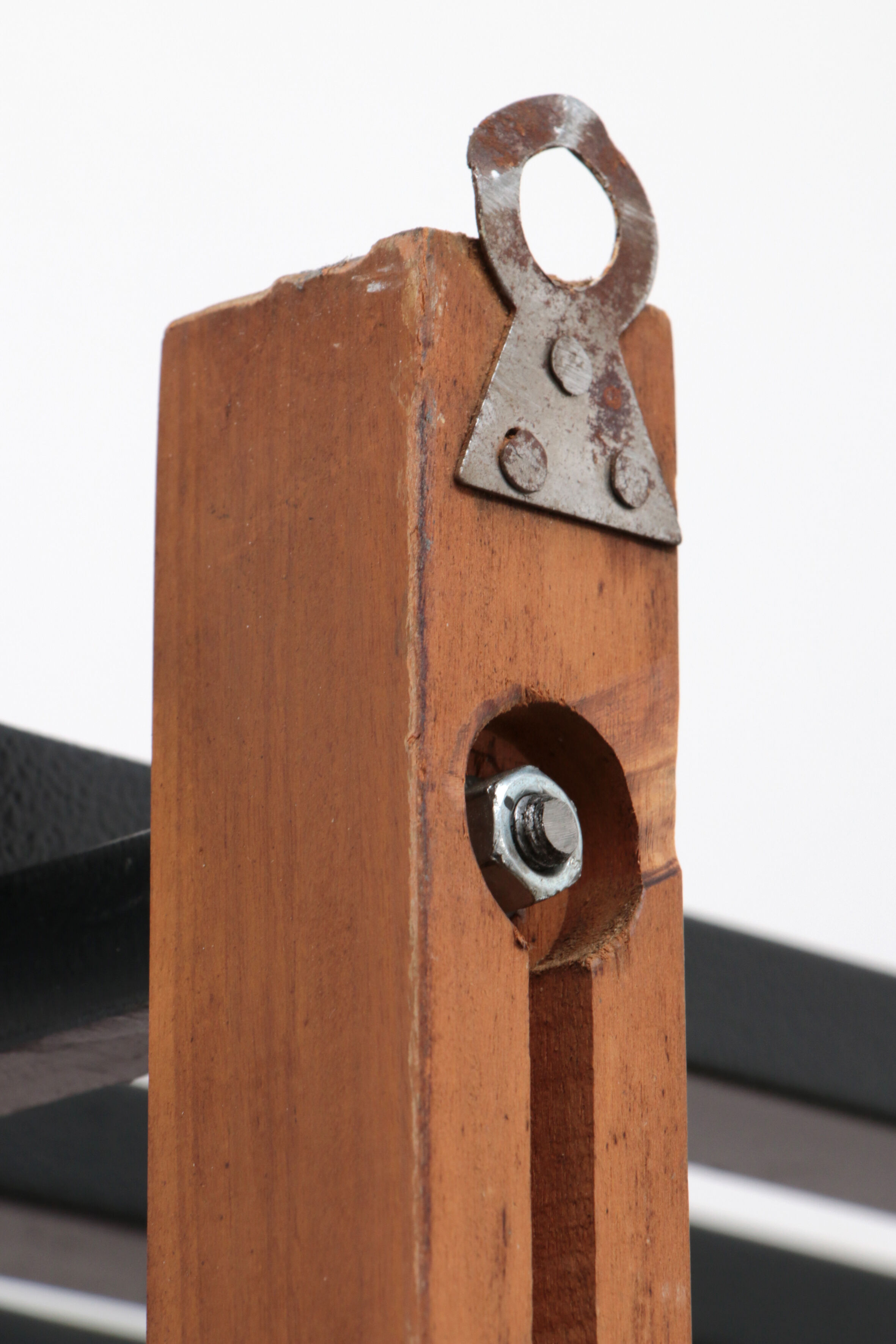 Italian wall coat rack with red cats, cream and hat rack, 1960