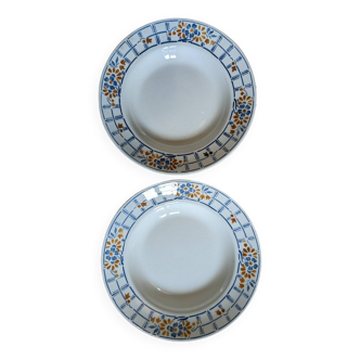 Two Badonviller Chaville soup plates