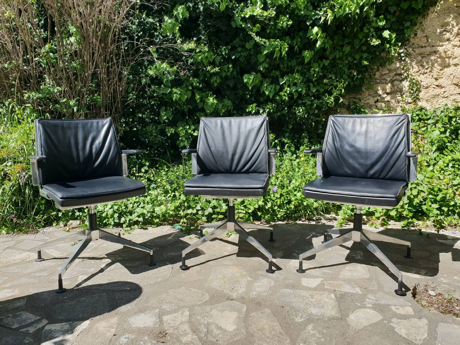 Fauteuil de bureau en cuir de Mario Ruiz