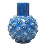 Vase turquoise pine cone Italy 60s