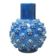 Vase turquoise pine cone Italy 60s