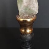 Cabinet of Curiosities green calcite on pedestal
