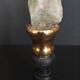 Cabinet of Curiosities green calcite on pedestal