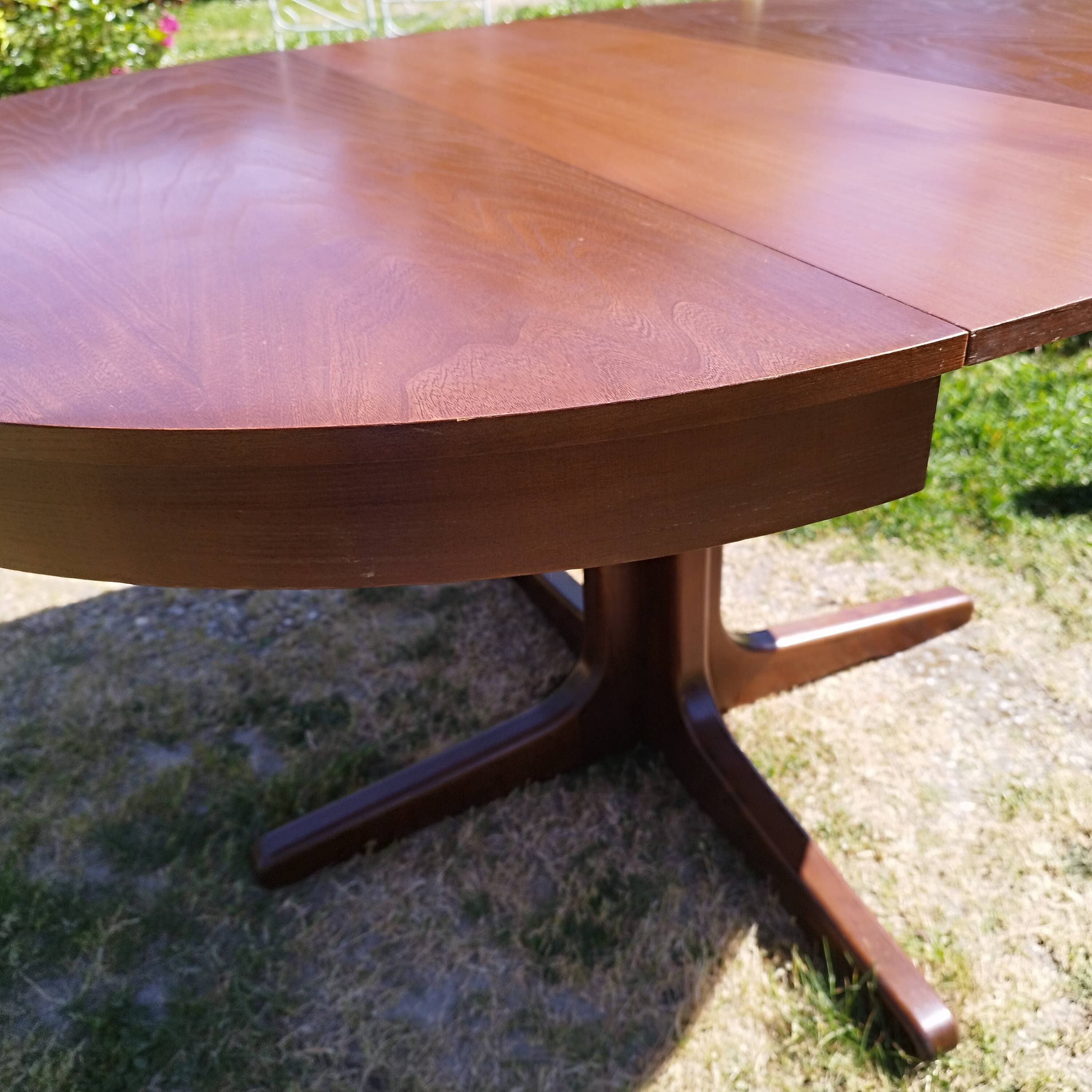 Table en teck vintage et chaises