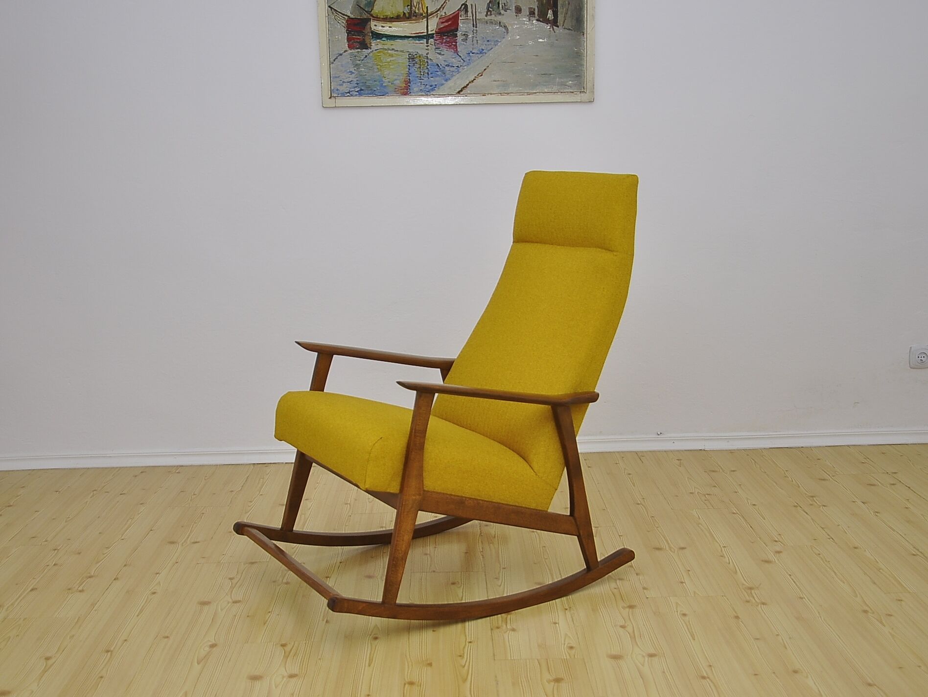 Yellow rocking chair, 1960s