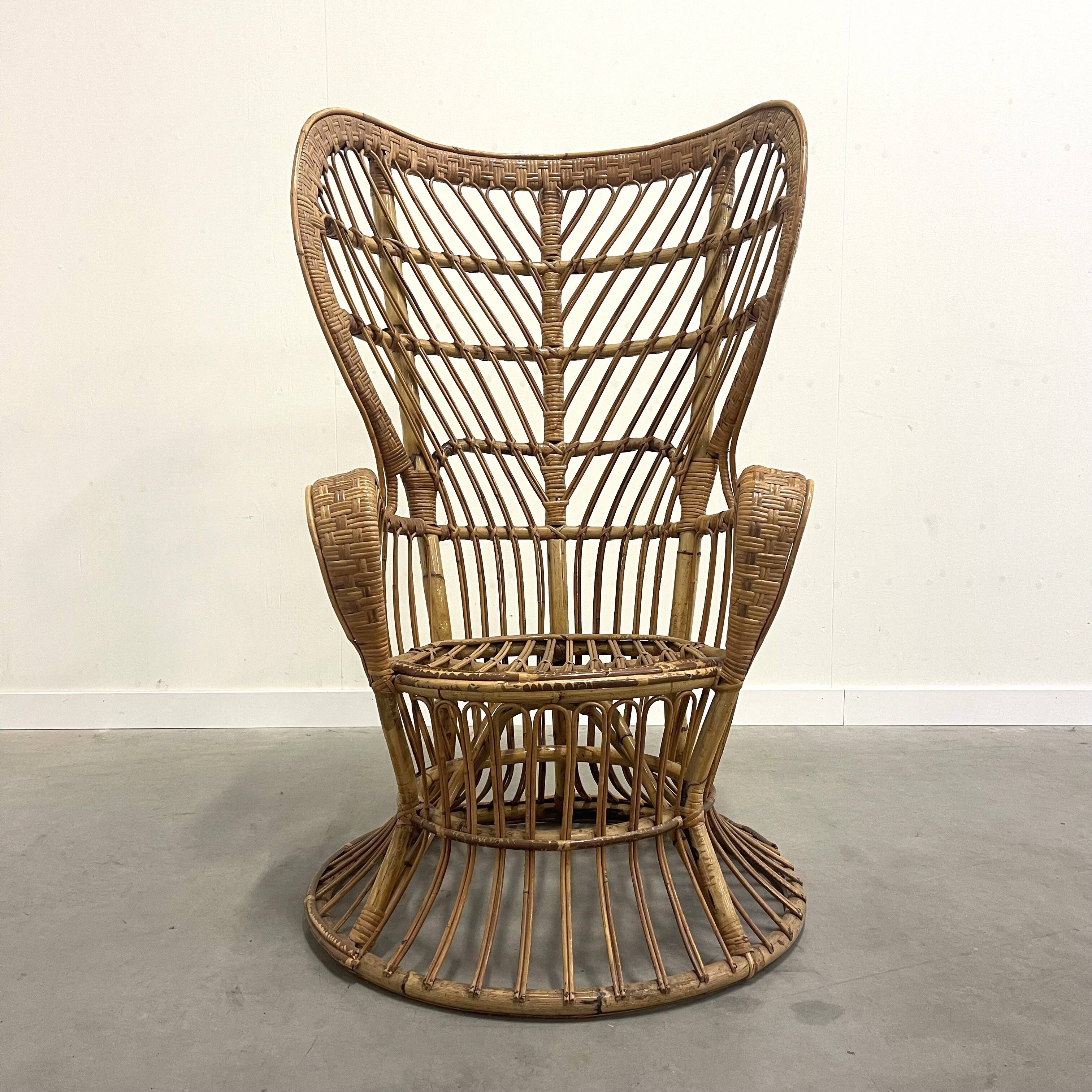 Gio Ponti rattan chair, Italy 1960s