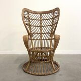 Gio Ponti rattan chair, Italy 1960s