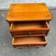 Louis XVI solid cherry wood chest of drawers with 5 drawers, 1980.