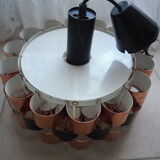 Suspension lamp from the 1960s – 1970s in copper and black metal