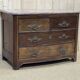 Regency commode in amaranth with an 18th-century marble top.