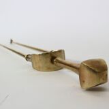 Vintage brass fireplace accessory set