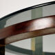 Restored dining table in mahogany and brass.