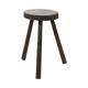 Vintage Rustic Three-Legged Stool, Solid Stained Wood, 45 cm