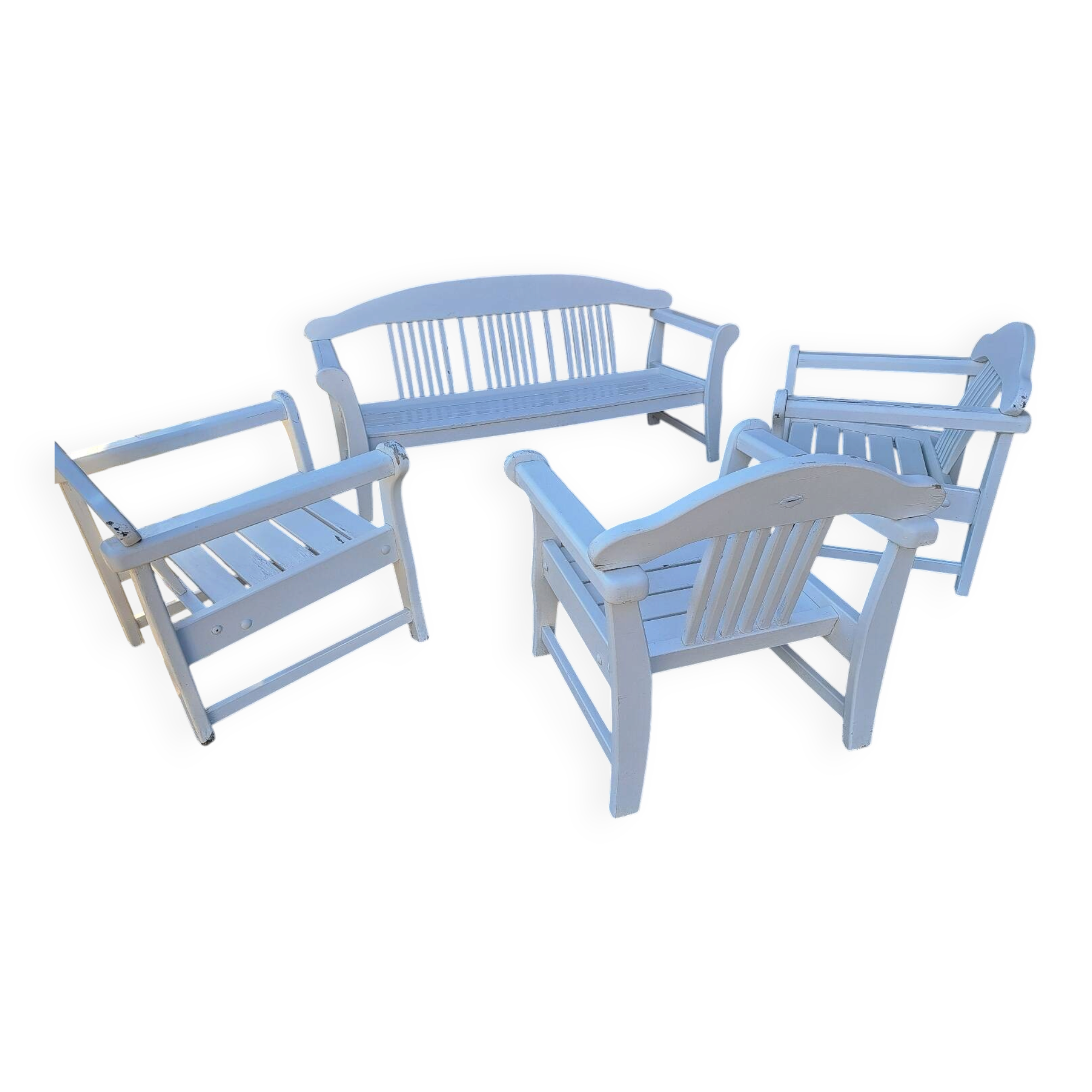Vintage wooden outdoor furniture